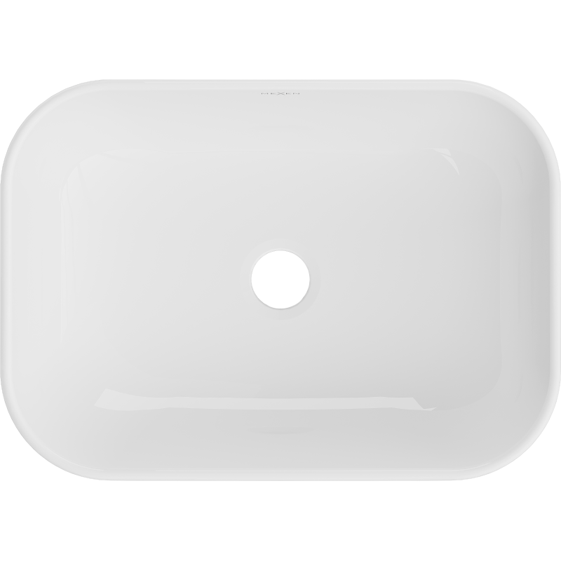 Mexen Rita umywalka nablatowa 45 x 32 cm, biała/złota - 21084506