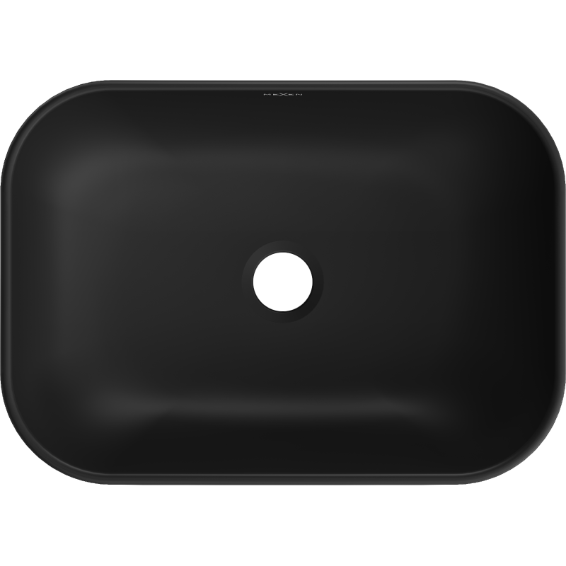 Mexen Rita umywalka nablatowa 45 x 32 cm, czarna mat/srebrna wzór łuski - 21084572