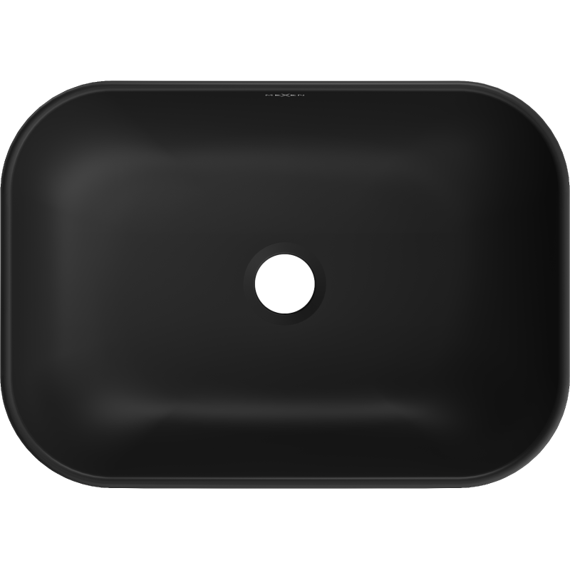 Mexen Rita umywalka nablatowa 45 x 32 cm, czarna mat/złota - 21084576