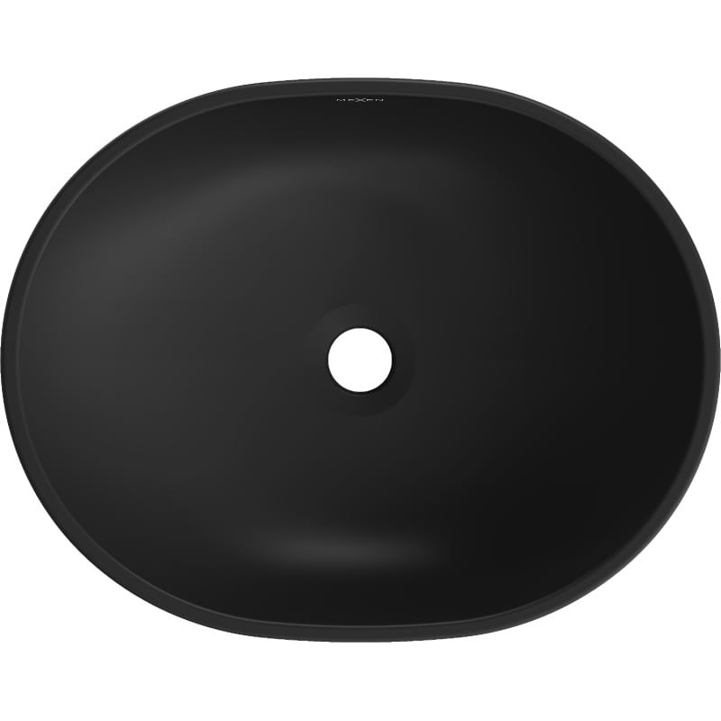 Mexen Viki umywalka nablatowa 48 x 35 cm, czarna mat/złota - 21054876