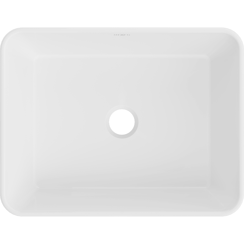 Mexen Catia umywalka nablatowa 48 x 38 cm, biała/złota wzór linie - 21314817