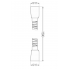 Mexen wąż prysznicowy 150 cm, złoty - 79460-50