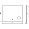 Mexen Kala lustro łazienkowe podświetlane z lusterkiem kosmetycznym 100 x 80 cm, LED 6000K, antypara - 9820-100-080-611-00