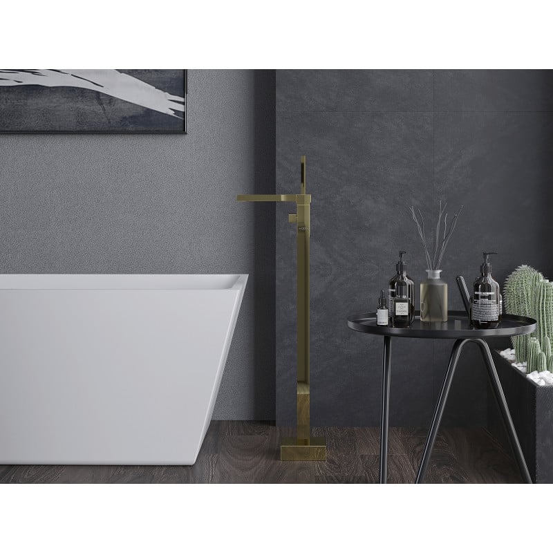 Mexen Algar wolnostojąca bateria wannowa, złota - 75733-50