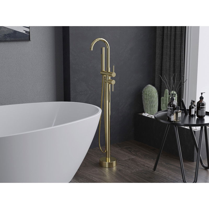 Mexen Alma wolnostojąca bateria wannowa, złota - 75033-50