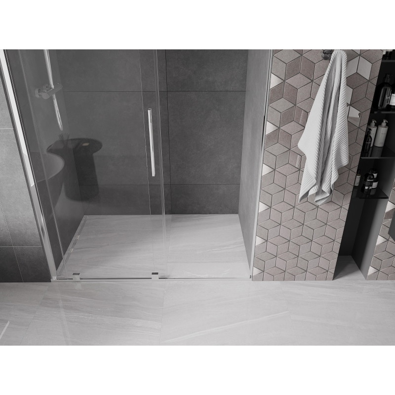 Mexen Velar drzwi prysznicowe rozsuwane 140 cm, transparent, chrom - 871-140-000-01-01