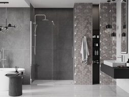 Mexen Velar drzwi prysznicowe rozsuwane 140 cm, transparent, chrom - 871-140-000-01-01