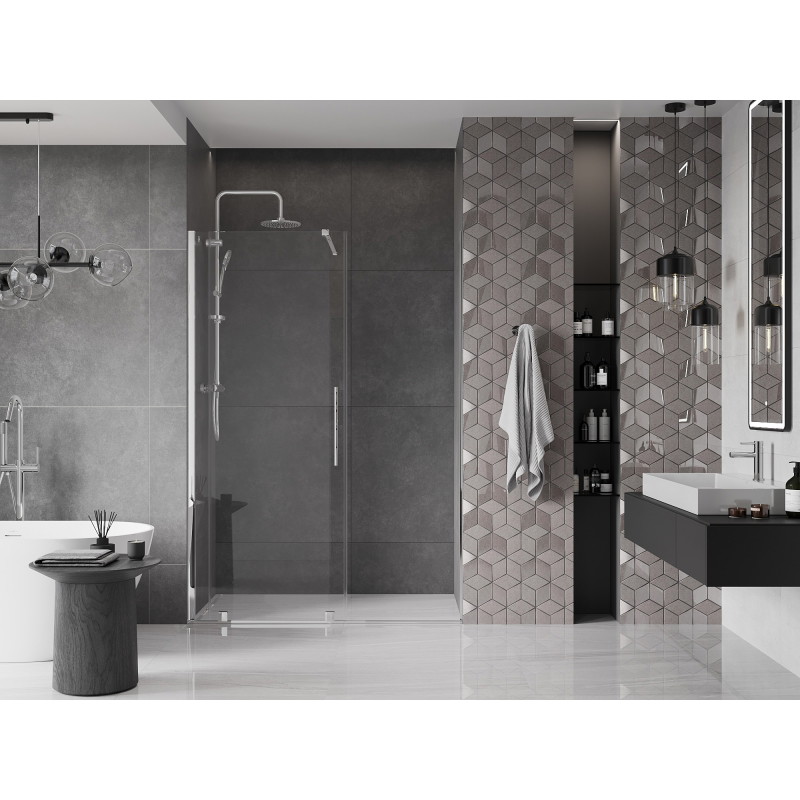 Mexen Velar drzwi prysznicowe rozsuwane 150 cm, transparent, chrom - 871-150-000-01-01