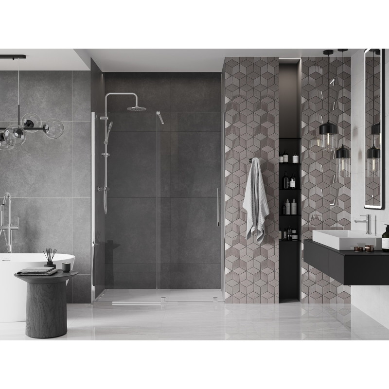 Mexen Velar drzwi prysznicowe rozsuwane 150 cm, transparent, chrom - 871-150-000-01-01