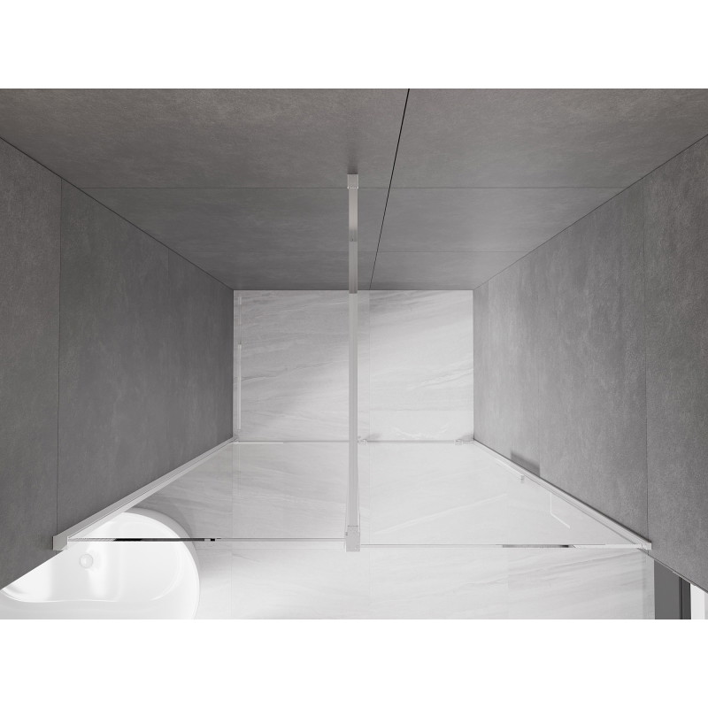 Mexen Velar drzwi prysznicowe rozsuwane 160 cm, transparent, chrom - 871-160-000-01-01