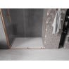 Mexen Velar drzwi prysznicowe rozsuwane 130 cm, transparent, miedź szczotkowana - 871-130-000-01-65