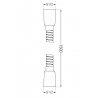 Mexen wąż prysznicowy 150 cm, gun gray szczotkowany - 79460-66