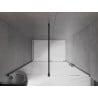 Mexen Velar drzwi prysznicowe rozsuwane 150 cm, transparent, czarne - 871-150-000-01-70