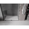 Mexen Velar drzwi prysznicowe rozsuwane 160 cm, transparent, czarne - 871-160-000-01-70