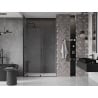 Mexen Velar drzwi prysznicowe rozsuwane 160 cm, transparent, czarne - 871-160-000-01-70
