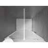 Mexen Velar drzwi prysznicowe rozsuwane 110 cm, transparent, białe - 871-110-000-01-20