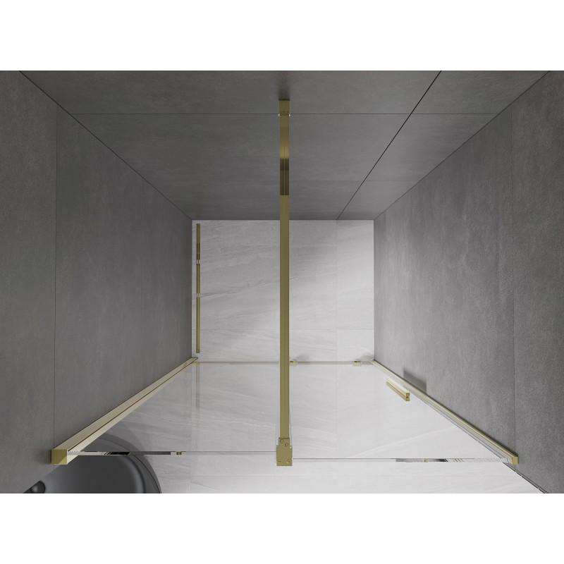 Mexen Velar drzwi prysznicowe rozsuwane 110 cm, transparent, złote - 871-110-000-01-50