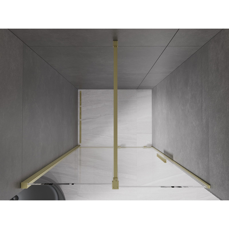 Mexen Velar drzwi prysznicowe rozsuwane 110 cm, transparent, złote szczotkowane - 871-110-000-01-55