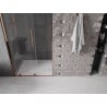 Mexen Velar drzwi prysznicowe rozsuwane 120 cm, transparent, różowe złoto - 871-120-000-01-60