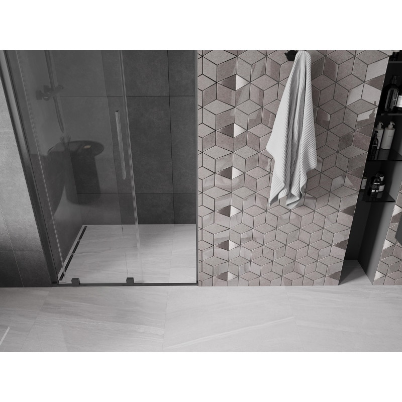Mexen Velar drzwi prysznicowe rozsuwane 100 cm, transparent, gun gray szczotkowany - 871-100-000-01-66