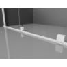 Mexen Velar drzwi prysznicowe rozsuwane 160 cm, transparent, białe - 871-160-000-01-20