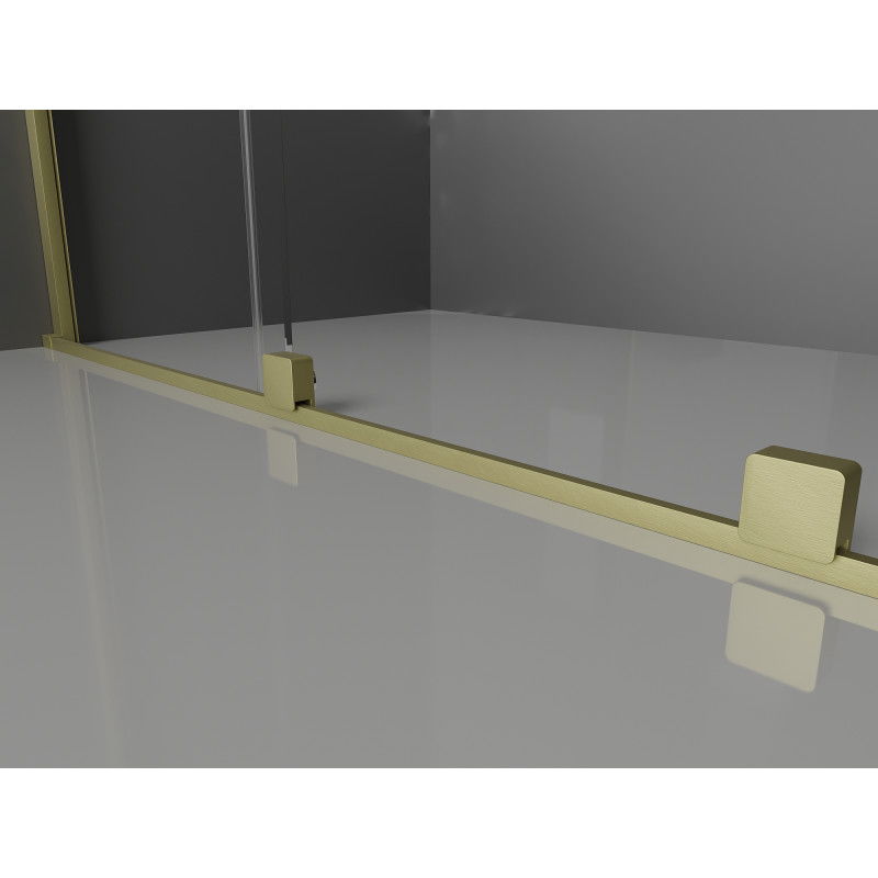 Mexen Velar drzwi prysznicowe rozsuwane 90 cm, transparent, złote szczotkowane - 871-090-000-01-55