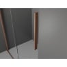 Mexen Velar drzwi prysznicowe rozsuwane 140 cm, transparent, miedź szczotkowana - 871-140-000-01-65