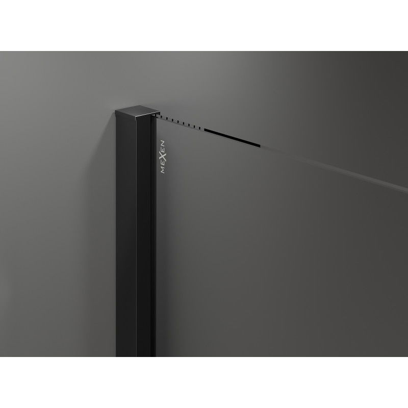 Mexen Velar drzwi prysznicowe rozsuwane 90 cm, transparent, czarne - 871-090-000-01-70