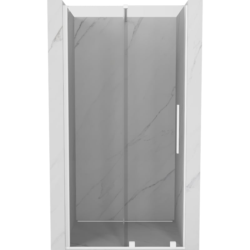 Mexen Velar drzwi prysznicowe rozsuwane 100 cm, transparent, białe - 871-100-000-01-20