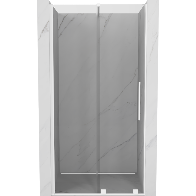 Mexen Velar drzwi prysznicowe rozsuwane 110 cm, transparent, białe - 871-110-000-01-20