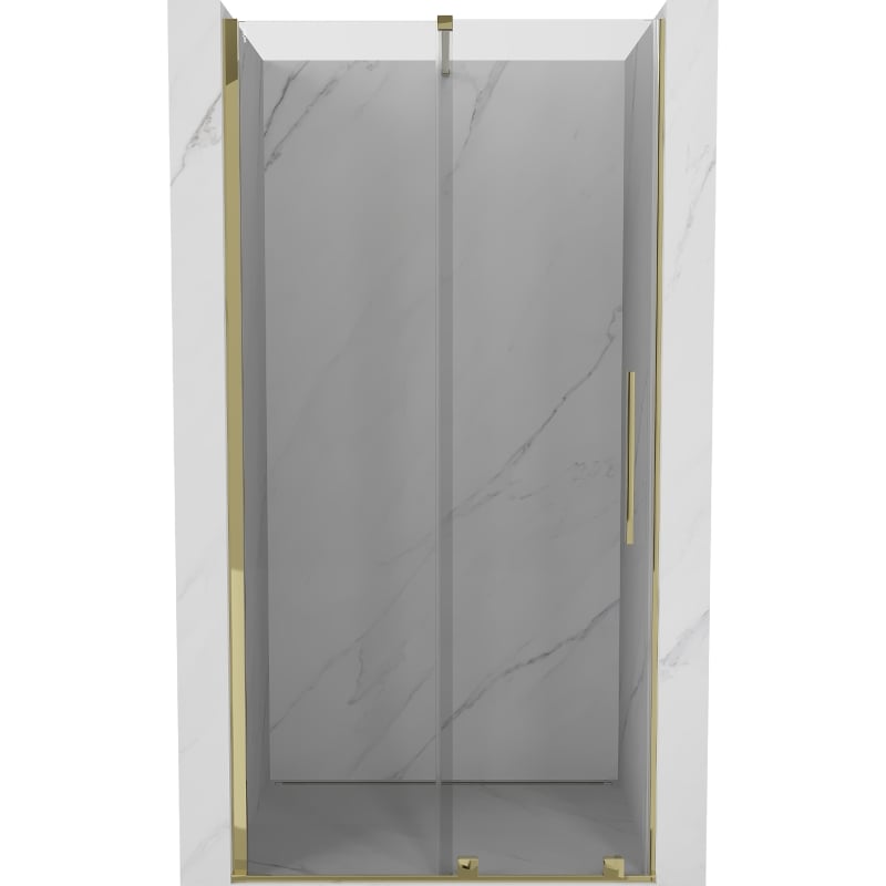 Mexen Velar drzwi prysznicowe rozsuwane 100 cm, transparent, złote - 871-100-000-01-50