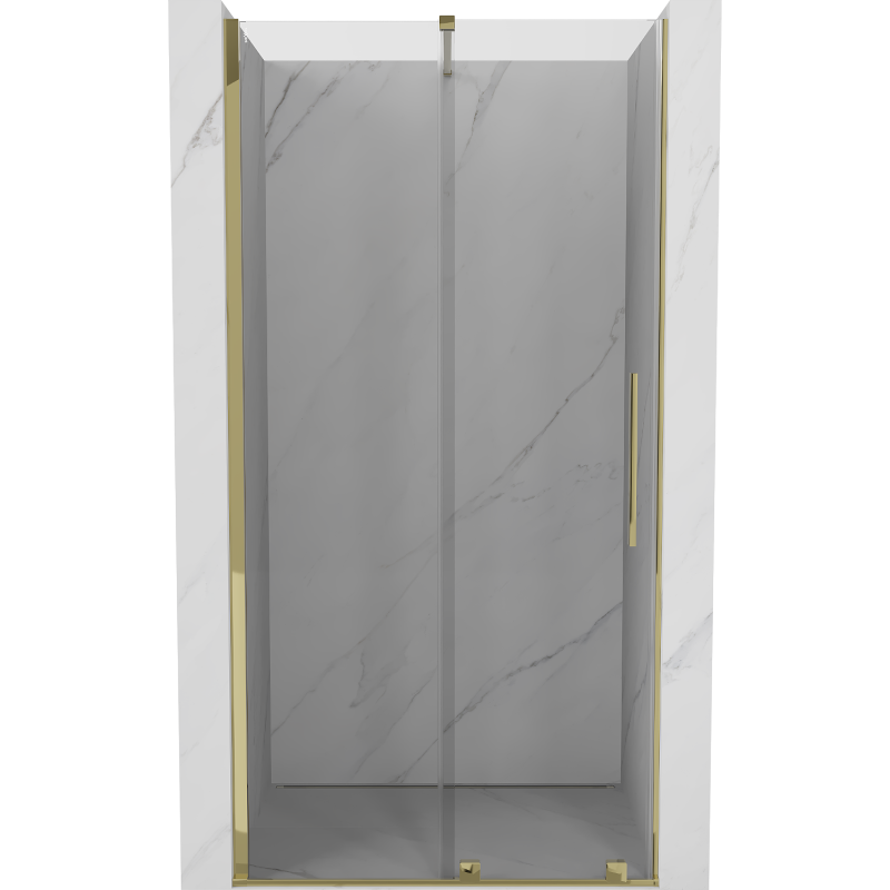 Mexen Velar drzwi prysznicowe rozsuwane 110 cm, transparent, złote - 871-110-000-01-50