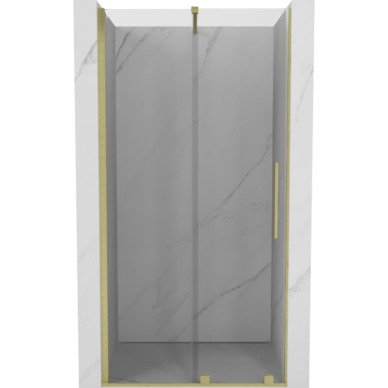 Mexen Velar drzwi prysznicowe rozsuwane 100 cm, transparent, złote szczotkowane - 871-100-000-01-55