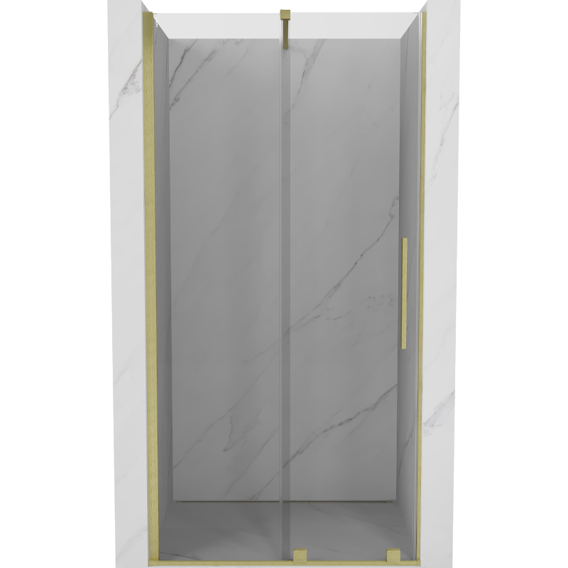 Mexen Velar drzwi prysznicowe rozsuwane 110 cm, transparent, złote szczotkowane - 871-110-000-01-55