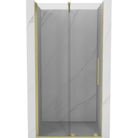 Mexen Velar drzwi prysznicowe rozsuwane 120 cm, transparent, złote szczotkowane - 871-120-000-01-55