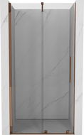 Mexen Velar drzwi prysznicowe rozsuwane 100 cm, transparent, różowe złoto - 871-100-000-01-60