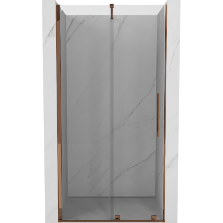 Mexen Velar drzwi prysznicowe rozsuwane 120 cm, transparent, różowe złoto - 871-120-000-01-60