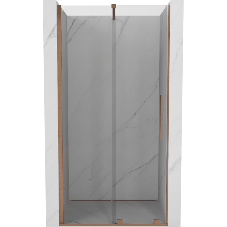 Mexen Velar drzwi prysznicowe rozsuwane 100 cm, transparent, miedź szczotkowana - 871-100-000-01-65