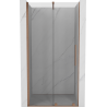 Mexen Velar drzwi prysznicowe rozsuwane 100 cm, transparent, miedź szczotkowana - 871-100-000-01-65