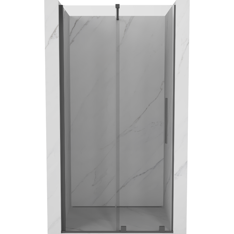 Mexen Velar drzwi prysznicowe rozsuwane 90 cm, transparent, gun gray szczotkowany - 871-090-000-01-66