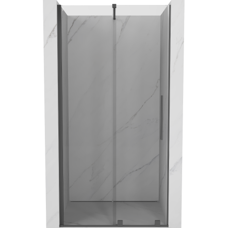 Mexen Velar drzwi prysznicowe rozsuwane 90 cm, transparent, gun gray szczotkowany - 871-090-000-01-66