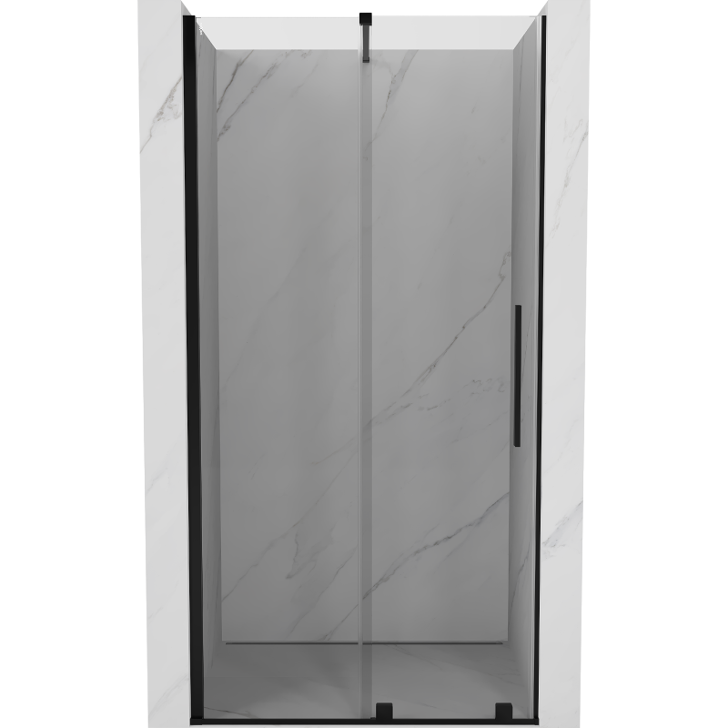 Mexen Velar drzwi prysznicowe rozsuwane 110 cm, transparent, czarne - 871-110-000-01-70