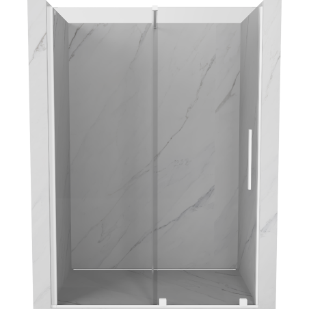 Mexen Velar drzwi prysznicowe rozsuwane 140 cm, transparent, białe - 871-140-000-01-20