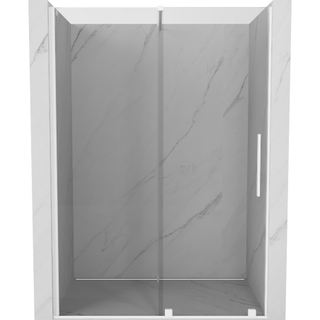 Mexen Velar drzwi prysznicowe rozsuwane 160 cm, transparent, białe - 871-160-000-01-20