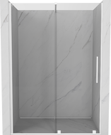 Mexen Velar drzwi prysznicowe rozsuwane 160 cm, transparent, białe - 871-160-000-01-20