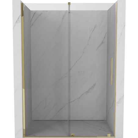 Mexen Velar drzwi prysznicowe rozsuwane 130 cm, transparent, złote - 871-130-000-01-50