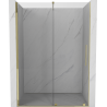 Mexen Velar drzwi prysznicowe rozsuwane 140 cm, transparent, złote - 871-140-000-01-50