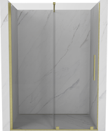 Mexen Velar drzwi prysznicowe rozsuwane 140 cm, transparent, złote szczotkowane - 871-140-000-01-55