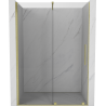 Mexen Velar drzwi prysznicowe rozsuwane 150 cm, transparent, złote szczotkowane - 871-150-000-01-55