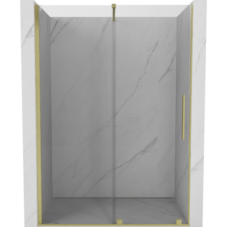 Mexen Velar drzwi prysznicowe rozsuwane 160 cm, transparent, złote szczotkowane - 871-160-000-01-55